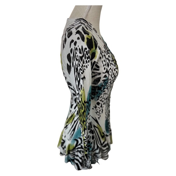 Alberto Makali Colorful Animal Print Cardigan Sweater - Picture 3 of 10